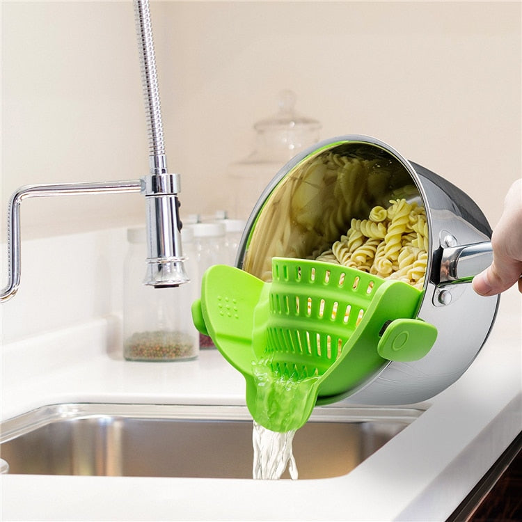 Silicone Clip-on Pot Pan Strainer