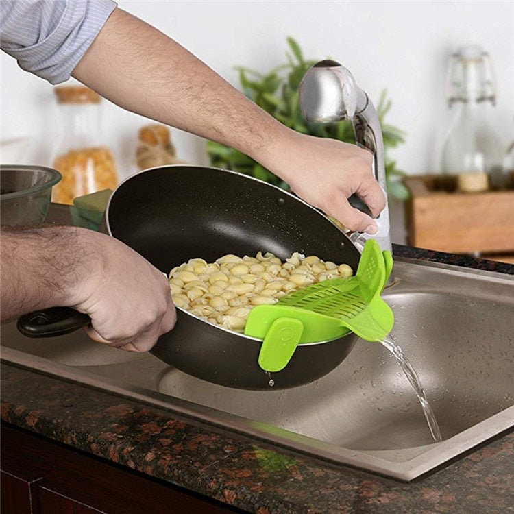 Silicone Clip-on Pot Pan Strainer